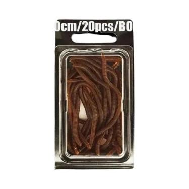 Imagem de Isca Artificial De Minhoca Vermelha Realista Com Cheiro De Peixe Para 