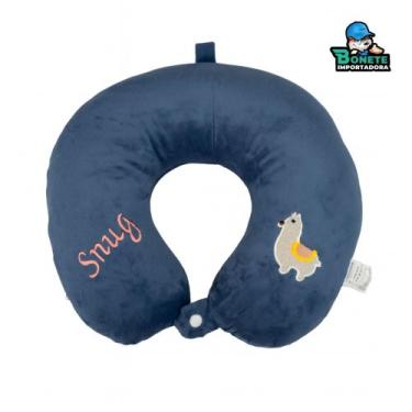 Imagem de Travesseiro de Pescoço Almofada U Viagem Antialérgico Lavável Bordado 