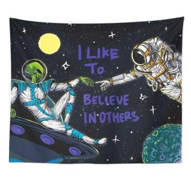Imagem de Tapeçaria Alien Astronaut Wall Room 150x100cm, microtecido - yiweisai