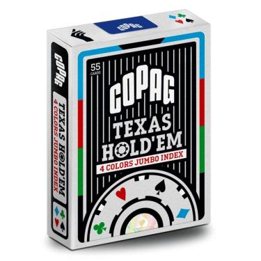Imagem de Baralho De Poker Texas Hold’Em Naipe 4 Cores Verso Preto Cartas Copag Jogo Poker