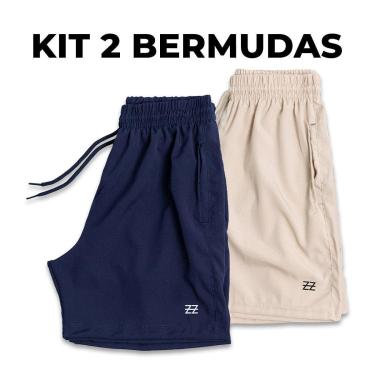Imagem de Kit 2 Bermudas Masculinas Academia Treino Praia Corrida Shorts Elástico Luzzoo-Masculino