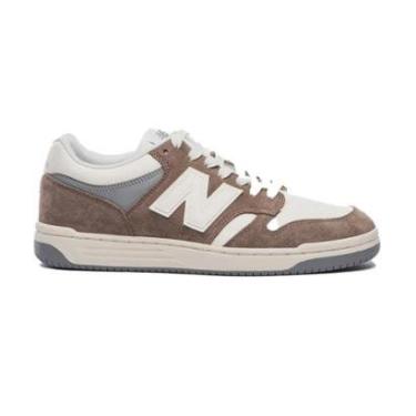 Imagem de Tênis New Balance 480 Low Marrom e Bege Unissex-Unissex