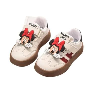 Imagem de Tênis Infantil Minnie Mickey, Sola Macia Antiderrapante, Sapatos Casua