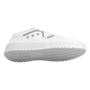 Imagem de Tênis Casual Preto Strass  Moleca, Branco, 35