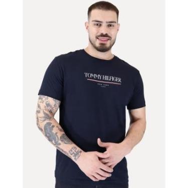 Imagem de Camiseta Tommy Hilfiger Masculina Brand Love Big Azul Marinho-Masculino
