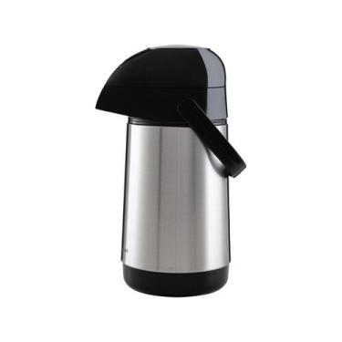 Imagem de Garrafa Term Lumina Press 0,5L Inox - TERMOLAR, 500ml, Inox e Preto