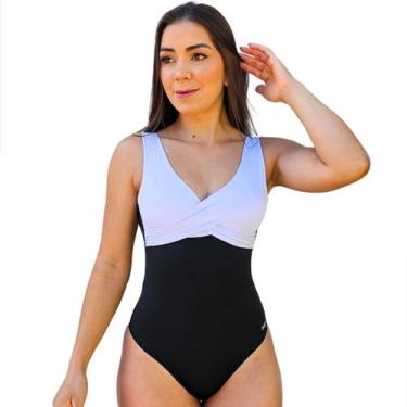 Imagem de Maiô Feminino Bicolor Bojo Alta Sustentação Boddy Uv Chapa Barriga Hid
