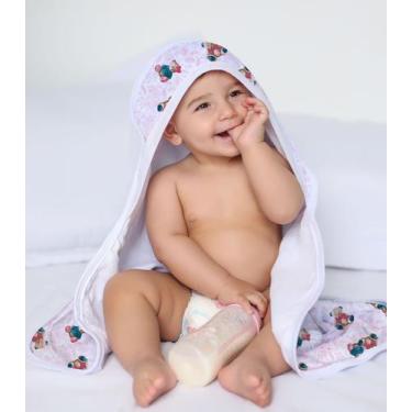 Imagem de Toalha Com Capuz Bebê Vivaldi Rosa, UN, Rosa