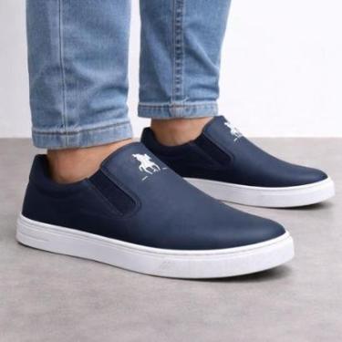 Imagem de Tênis Casual Masculino Slip On Calçe Facil Polo CWB Adulto e Infantil Street 02-Masculino
