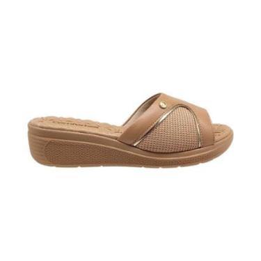 Imagem de Sandalia Tamanco Feminino Joanete Salto Anabela Média Comfortflex 2586401-Feminino