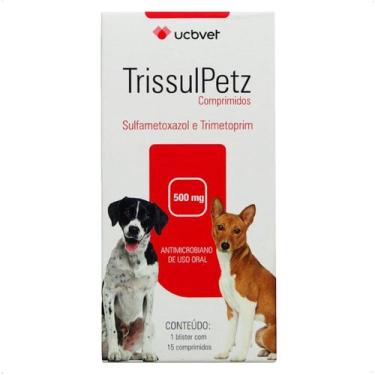 Imagem de Trissulpetz 500mg com 15 comprimidos para cães ucbvet