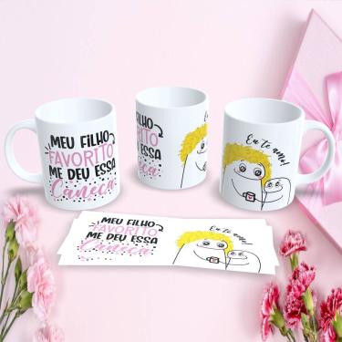 Imagem de Caneca Dia das Mães Flork 325ML Estampa 15 para Presente Criativo em Porcelana Branco O...