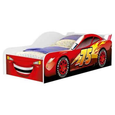 Imagem de Cama Carro Solteiro MDF 197X92 cm 4042 Decmade - Milani Store, Vermelh