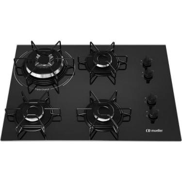 Imagem de Cooktop a Gás Mueller 4 Bocas Tripla Chama Preto MCG134BG1  Bivolt, Bi