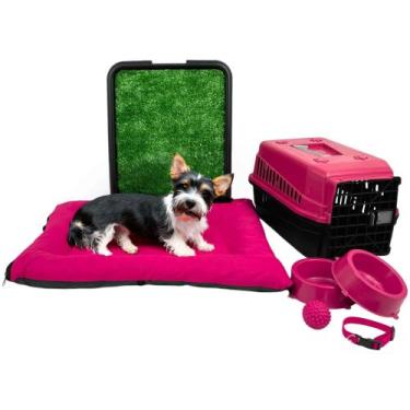 Imagem de Kit Colchonete Pet Médio Sanitário Grama Transporte Acessórios - Supri