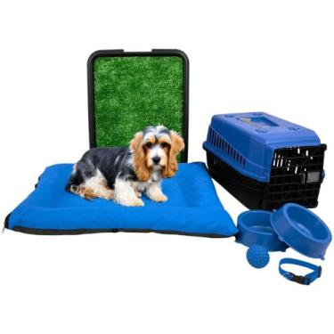 Imagem de Kit Colchonete Pet Médio Sanitário Grama Transporte Acessórios - Supri