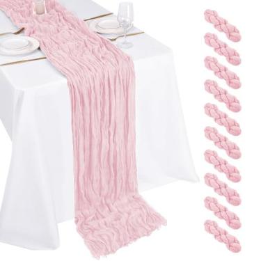 Imagem de Caminho de Mesa Beautane 10 Peças Rosa Claro 43 x 274 cm