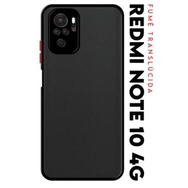 Imagem de Capa Anti Shock Acrílico Translucida Fumê Botões Vermelho para Redmi N