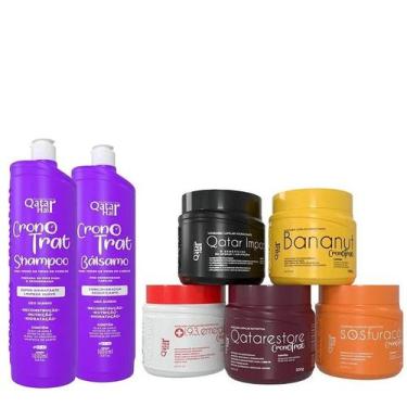 Imagem de Kit Cronograma Capilar Completo (7 Itens) - Qatar Hair - Troia Hair