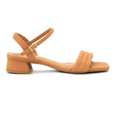 Imagem de Sandalia Vizzano Original Salto Grosso Baixo Feminino 134, 35, Nude