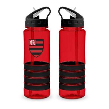 Imagem de Garrafa Plastica 750ml Times Flamengo Escudo - Brasfoot