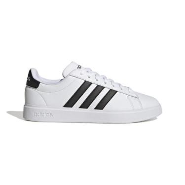 Imagem de Tênis Adidas Grand Court Cloudfoam Comfort Cor: Branco E Preto - Taman