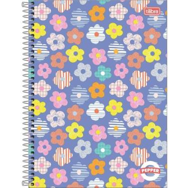 Imagem de Caderno Espiral Universitário 1 Matéria Pepper Feminino 80 Folhas Capa
