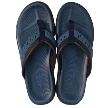 Imagem de Chinelo Masculino Olympikus Macio De Dedo Tecido, 41/42, Preto, Marinh