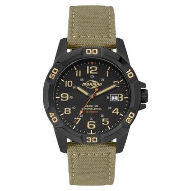 Imagem de Relogio Mormaii Masculino Steel Pulseira Couro Nylon MO2317AB2P
