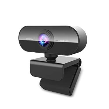 Imagem de Webcam 2K para PC, Mac, laptop com microfone, webcam Full HD para transmissão com controles deslizantes de capa de privacidade, câmera Web USB C para monitor de computador desktop, pequena externa