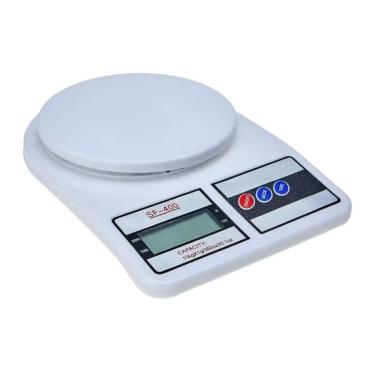 Imagem de Balança Digital de Cozinha 10kg com Função Tara em Plástico Alta Precisão para Uso Doméstico Branco Lehaví