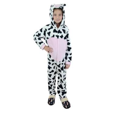 Imagem de Macacão Infantil Tiptop Longo Vaquinha Pelucia Branco 201209, 3, Branc