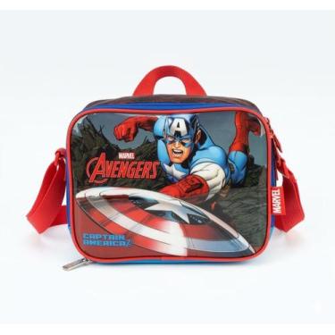 Imagem de Lancheira Térmica Capitão America Infantil Escolar Meninos - Luxcel, V