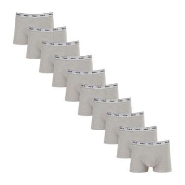 Imagem de Kit 10 Cuecas Boxer Algodão Polostar Cotton Respirável Plus Size G1 ao