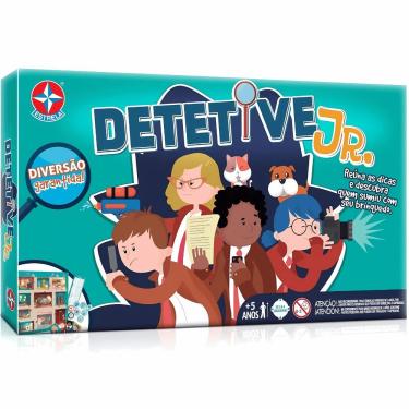 Imagem de Jogo de Tabuleiro Detetive Jr - Estimula Raciocínio Lógico e Dedução - Amarelo - Estrela - Bivolt