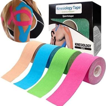 Imagem de Fita de Cinesiologia Thor Bandagem Adesiva Elastica Esporte Fisioterapia Hipoalergenica Resistente a Agua Tamanho Unico