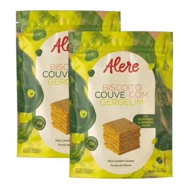 Imagem de Kit 2X: Biscoito de Couve com Gergelim Sem Glúten Alere 55g