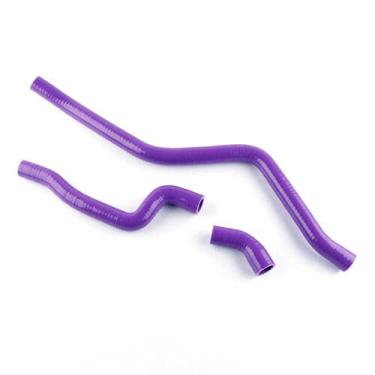Imagem de Kit de mangueira de radiador de refrigeração de silicone para ATV Performance serve para Yamaha Raptor 660 (roxo)