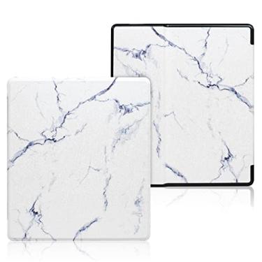 Imagem de CCOO Nova capa para Kindle Oasis (9ª, 2017 lançada e 10ª geração de 2019, 7 polegadas), nova capa inteligente de couro com hibernação automática