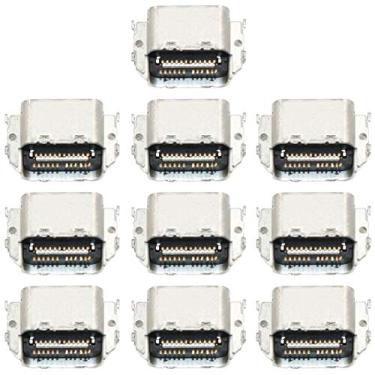 Imagem de LIYONG Peças sobressalentes de reposição 10 peças conector de porta de carregamento para Motorola Moto Z XT1650 XT1635 peças de reparo