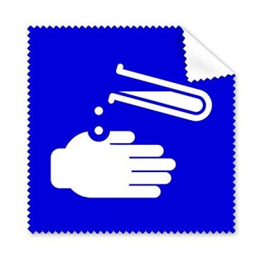 Imagem de Pano de limpeza azul quadrado de aviso para limpar a tela do telefone, 5 peças