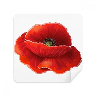 Imagem de Pintura de flor vermelha milho arte óculos pano limpador de tela tecido camurça pacote com 2