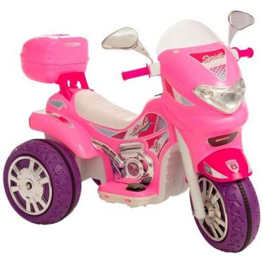 Imagem de Moto Elétrica Infantil Sprint Turbo Pink com Capacete - Biemme