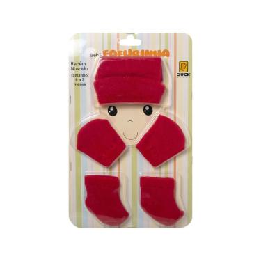 Imagem de Kit Saída Maternidade Menino E Menina Vermelho