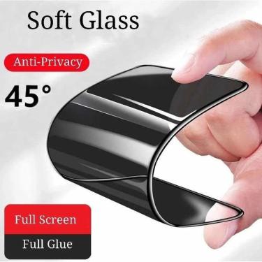 Imagem de Película Privativa Anti Espião Cerâmica Gel 5D 9D Flexível Compatível Moto G60 G60S