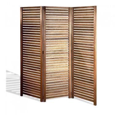 Imagem de Biombo Decorativo em Madeira Maciça Triplo Liver Madeira
