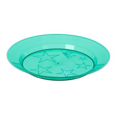 Imagem de Prato de Acrílico Pic Verde Ø 15cm com 10 Unidades Plastilânia