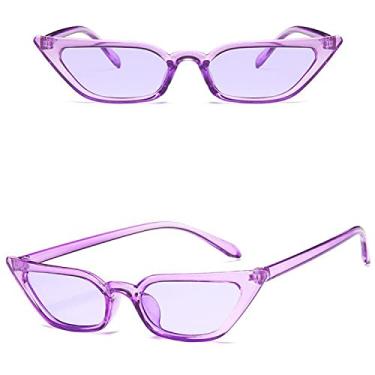 Imagem de Pink Cat Eye Sunglasses Woman Vintage Black Cateye Sunglasses Female Small Frame Transparent Color Oculos De Sol Feminino ,3,China