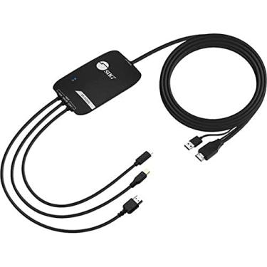 Imagem de Interruptor SIIG 3X1 HDMI e conversor/comutador de apresentação – 4K @60Hz, formato múltiplo (USB-C, Mini DP, HDMI 2.0), 3 em 1Out (CE-H25Q11-S1)