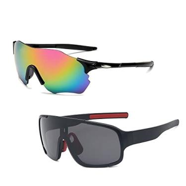 Imagem de Kit 2 Óculos Esportivo de Sol Masculino Feminino Espelhado